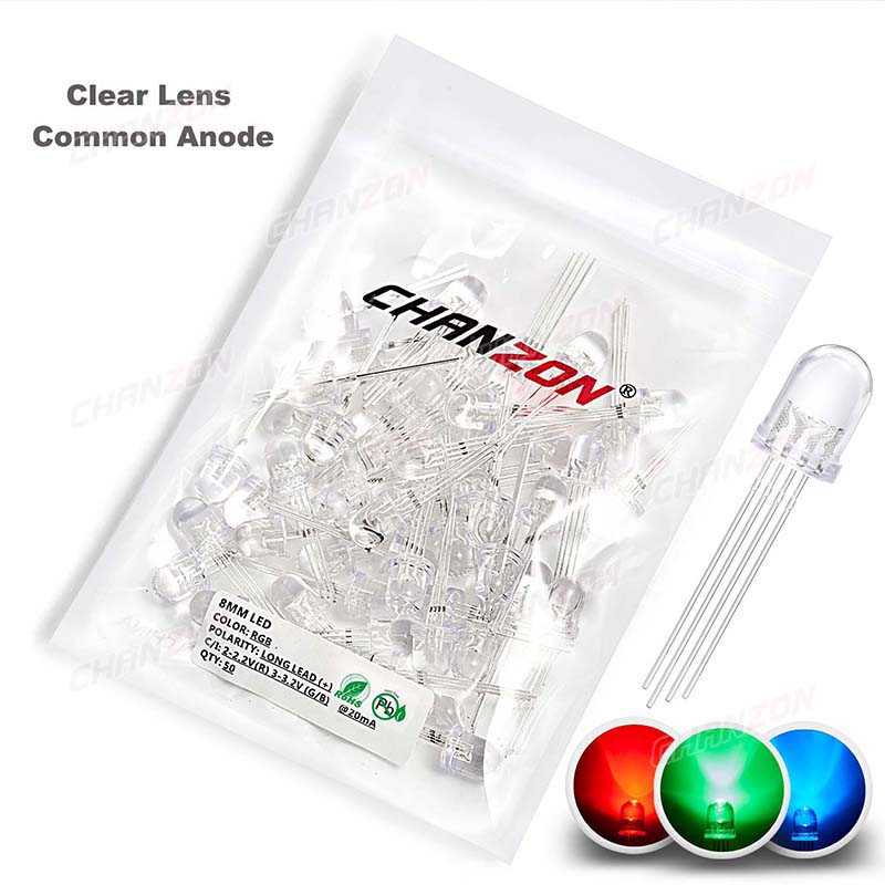 50 adet 8mm RGB LED Yayan Diyo - Hobby Is Science incelemesi ve fiyatı